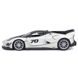 1:18 Bburago Race + Play Series Ferrari FXXK EVO Silver w/Black Details Diecast Model 18-16012