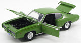 1969 Pontiac GTO Judge Green 1/18 Diecast Model Car Motormax 73133 GREEN
