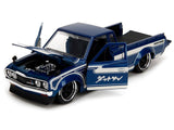 1:24 1972 Datsun 620 Pickup JDM Tuners Blue Diecast Model Jada 35953