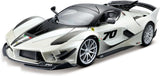 1:18 Bburago Race + Play Series Ferrari FXXK EVO Silver w/Black Details Diecast Model 18-16012