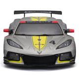 BBurago 1:24 Scale 2020 Chevrolet Corvette C8.R Diecast Model Grey 18-28024