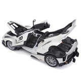 1:18 Bburago Race + Play Series Ferrari FXXK EVO Silver w/Black Details Diecast Model 18-16012