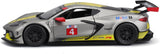 BBurago 1:24 Scale 2020 Chevrolet Corvette C8.R Diecast Model Grey 18-28024