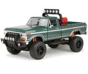 1979 Ford F-150 Green Off-road Pickup Truck 1:24 Scale Diecast Model Car Motormax 79138