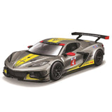 BBurago 1:24 Scale 2020 Chevrolet Corvette C8.R Diecast Model Grey 18-28024