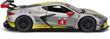 BBurago 1:24 Scale 2020 Chevrolet Corvette C8.R Diecast Model Grey 18-28024