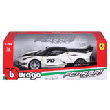 1:18 Bburago Race + Play Series Ferrari FXXK EVO Silver w/Black Details Diecast Model 18-16012