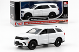 PREORDER ONLY - SHIP DATE: TBD- Motormax 2026 Dodge Durango Pursuit White 1/24 Scale Diecast Model with Lightbar 76656