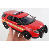 2015 Ford Explorer Police Interceptor Utility FDNY Fire Marshal Fire Chief Vehicle Fire Truck 1/24 Diecast Model Car Daron NY71736 by Motormax