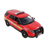 2015 Ford Explorer Police Interceptor Utility FDNY Fire Marshal Fire Chief Vehicle Fire Truck 1/24 Diecast Model Car Daron NY71736 by Motormax