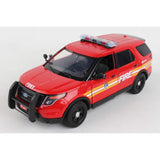 2015 Ford Explorer Police Interceptor Utility FDNY Fire Marshal Fire Chief Vehicle Fire Truck 1/24 Diecast Model Car Daron NY71736 by Motormax