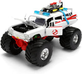 Jada 1:24 Ghostbusters Ecto-1 Monster Truck Toys - Hollywood Rides Die-cast Vehicle Scale Collectible 35943