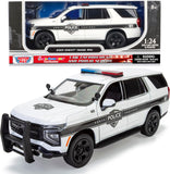 2025 Chevy Tahoe PPV (Police Pursuit Vehicle) Official Promo Version 1/24 Diecast Model Car Motormax All Star Toys Exclusive 76642