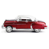 1950 Chevy Bel Air Red 1:18 Scale Diecast Model Motormax 73111 metallic red