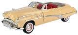 1949 Buick Roadmaster Convertible Cream with Red Interior 1/18 Diecast Model Car Motormax 73116