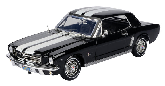 1964 1/2 Ford Mustang Hardtop Black 1/18 Diecast Car Model Motormax 73164