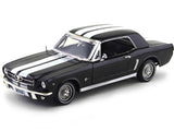 1964 1/2 Ford Mustang Hardtop Black 1/18 Diecast Car Model Motormax 73164