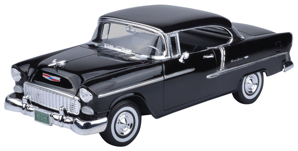 1955 Chevy Bel Air 1:18 Scale Diecast Model Motormax 73185 Black