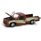 1992 Chevrolet Silverado 454SS Pickup Brown with Camper RV 1:24  Diecast Model Motormax MAXX Design 73203/75330