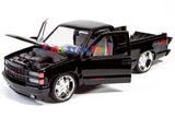 MMAXX DESIGN 1992 Chevrolet Silverado 454SS with Custom Deep Dish Wheels 1:24 Diecast Model by Motormax 73203 MXBK