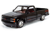 1992 Chevrolet C1500 454SS Black with Red Interior 1:24 Diecast Model by Motormax 73203 All Star Toys Exclusive