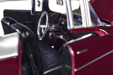 1957 Chevrolet Bel Air 1:24 Diecast Model Car Motormax 73228 Burgundy/Silver