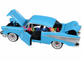 1957 Chevrolet Bel Air 1:24 Diecast Model Car Motormax 73228BLU Blue