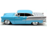 1955 Chevy Bel Air Blue and Silver 1/24 Scale Diecast Model by Motormax 73229