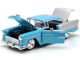 1955 Chevy Bel Air Blue and Silver 1/24 Scale Diecast Model by Motormax 73229