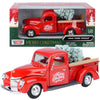 Holiday Spirit! 1940 Ford Pickup Truck 1/24 Diecast Model with Christmas Tree, Merry Christmas Series by Motormax