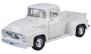 1956 Ford F-100 Pickup Truck F100 WHITE 1:24 Scale Diecast Model by MotorMax 73235