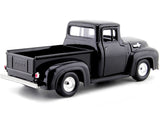 1956 Ford F-100 Pickup Truck Black 1:24 Scale Diecast Model by MotorMax 73235