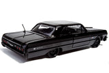 1964 Chevrolet Impala Blacked Out Series with Custom Wheels 1:24 Diecast Model All Star Toys Exclusive 73259