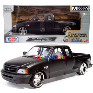 2001 Ford F-150 Matt Black 1:24 Scale Pickup Truck Die-cast Model Car by Motormax 73284