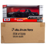 1987 Buick Regal 3.8 SFI Turbo Type-T Blacked out with Custom Deep Dish Wheels 1:24 Diecast Lowrider Model 73319