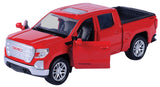 Motormax 2019 GMC Sierra 1500 SLT Crew Cab 1/43 Scale 73681 Red and Silver