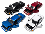 Motormax 1998 Ford Crown Victoria Four Car 1/ 24 Scale Diecast Model Collection Black, Red, White, and Blue 76102