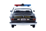 1986 Dodge Diplomat California Highway Patrol Police Pursuit Car Black&White 1:24 Diecast Model Toy Car by MOTORMAX 76466