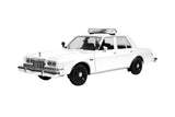 1986 Dodge Diplomat Police Pursuit Car White Blannk Builder Kit 1:24 Diecast Model Toy Car by MOTORMAX 76475