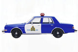 1986 Dodge Diplomat RCMP Canadian Police Pursuit Car Blue 1:24 Diecast Model Toy Car by MOTORMAX 76484