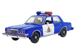 1986 Dodge Diplomat RCMP Canadian Police Pursuit Car Blue 1:24 Diecast Model Toy Car by MOTORMAX 76484