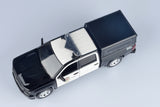 2017 Chevy Silverado 1500 LT Crew Cab LAPD (Los Angeles Police Department) Police Pickup Truck with Camper Black&White 1/27 Diecast Model Motormax Law Enforcement Series 76633