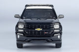 2017 Chevy Silverado 1500 LT Crew Cab LAPD (Los Angeles Police Department) Police Pickup Truck with Camper Black&White 1/27 Diecast Model Motormax Law Enforcement Series 76633
