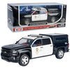 2017 Chevy Silverado 1500 LT Crew Cab LAPD (Los Angeles Police Department) Police Pickup Truck with Camper Black&White 1/27 Diecast Model Motormax Law Enforcement Series 76633