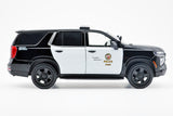 2025 Chevy Tahoe PPV LAPD Los Angeles Police Department Black & White 1/25 Diecast Model Car Motormax 76636