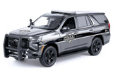 2025 Chevy Tahoe PPV (Police Pursuit Vehicle) Official Promo Version 1/24 Diecast Model Car Motormax Grey 76642