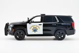 2025 Chevy Tahoe PPV California Highway Patrol CHP Black & White 1/25 Diecast Model Car Motormax All Star Toys Exclusive 76645