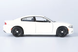 2023 Dodge Charger Police Pursuit Car Blank White Builder Kit 1/24 Diecast Model Motormax 76810