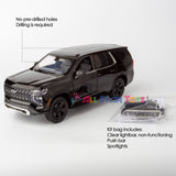 2025 Chevrolet Tahoe PPV Police Pursuit Vehicle 1/24 Diecast Police Car Model Builder Kit Motormax 76816 Black