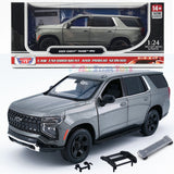 2025 Chevrolet Tahoe PPV Police Pursuit Vehicle 1/25 Diecast Police Car Model Builder Kit Motormax 76816 Dark Grey